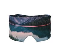 Cache-oreilles doux et occultants pour adultes et enfants Motif lac et coucher de soleil