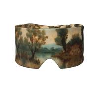 Cache-oreilles doux imprimé paysage de lac pour adultes - Housse de protection pour le sommeil - Pour soulager la sieste