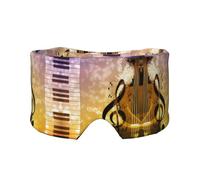 Cache-oreilles doux pour adultes avec notes de musique et violon de piano - Pour soulager la sieste