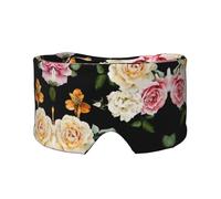 Cache-oreilles doux pour adultes Motif roses Crème