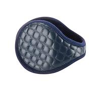 Cache-oreilles duveteux pour homme et femme - Cache-oreilles chauds en cuir - Cache-oreilles chauds en cuir - Cache-oreilles pour tout-petits garçons, bleu marine, taille unique