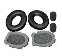 Cache-oreilles en cuir protéiné pour casque d'aviation A10 en éponge souple avec micro en mousse à mémoire de forme