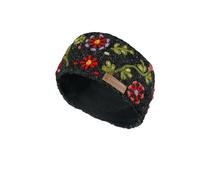 Cache-oreilles en laine pour femme avec doublure polaire et broderie florale multicolore Taille unique Fait à la main Pachamama Commerce équitable