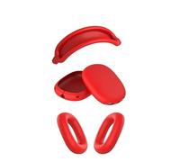 Cache-Oreilles en Silicone for Accessoires Max, Coques d'oreille/Serre-tête/Coussinets d'oreille for écouteurs AirPods Max(Red)