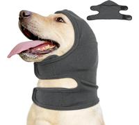 Cache-oreilles et sweat à capuche apaisants pour soulager l'anxiété, réduction du bruit réglable pour le toilettage des feux d'artifice et les visites vétérinaires, ajustement doux et sûr, gris