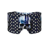 Cache-oreilles et yeux à rayures bleues et étoiles pour adultes et enfants - Confortable - Aide à la sieste de voyage