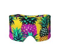 Cache-oreilles et yeux avec imprimé ananas coloré - Doux et occultant - Pour adultes et enfants - Confortable - Aide à la sieste de voyage