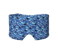 Cache-oreilles et yeux avec imprimé baleine - Doux et occultant - Pour adultes et enfants - Confortable - Aide à la sieste de voyage