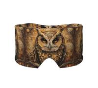 Cache-oreilles et yeux avec imprimé chouette - Doux et occultant - Pour adultes et enfants - Confortable - Aide à la sieste de voyage