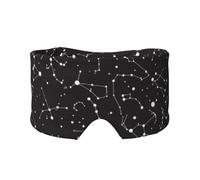Cache-oreilles et yeux avec imprimé constellation de divination étoilée pour adultes et enfants - Doux et occultant - Aide à la sieste - Pour la maison et le bureau