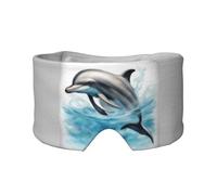 Cache-oreilles et yeux avec imprimé dauphin océanique qui vous regarde, couverture de confort pour la maison et le bureau