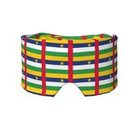 Cache-oreilles et yeux avec imprimé drapeau de l'Afrique centrale - Doux et occultant - Pour adultes et enfants - Confortable - Aide à la sieste de voyage