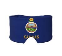Cache-oreilles et yeux avec imprimé drapeau de l'État du Kansas pour la maison, le bureau, le camping, l'avion