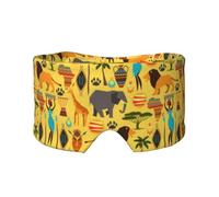 Cache-oreilles et yeux avec imprimé éléphant d'Afrique - Pour adultes et enfants - Doux et occultant - Idéal pour la sieste - Pour la maison, le bureau