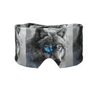 Cache-oreilles et yeux bleus avec imprimé loup pour la maison, le bureau, le camping, l'avion, les voyages