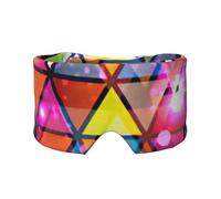 Cache-oreilles et yeux colorés à imprimé géométrique triangulaire pour adultes et enfants pour la maison, le bureau et les voyages, soulagement de l'insomnie