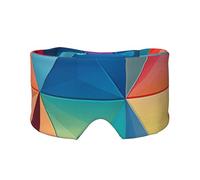 Cache-oreilles et yeux colorés à imprimé triangle pour adultes et enfants pour dormir, voyage, maison, bureau, aide pour une sieste réparatrice