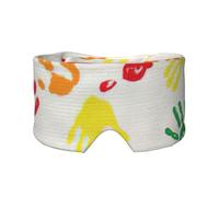 Cache-oreilles et yeux colorés en forme de main avec imprimé arc-en-ciel pour la maison, le bureau, le camping, l'avion