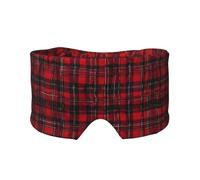 Cache-oreilles et yeux doux à imprimé écossais rouge et noir pour adultes - Housse de protection pour le sommeil de voyage