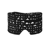 Cache-oreilles et yeux doux avec imprimé d'arbres noirs et blancs pour adultes - Housse de protection pour le sommeil de voyage