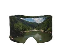 Cache-oreilles et yeux doux avec imprimé de belles montagnes pour adultes - Housse de protection pour soulager la sieste de voyage