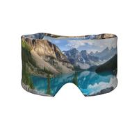 Cache-oreilles et yeux doux avec imprimé de belles montagnes pour adultes - Housse de protection pour soulager la sieste de voyage