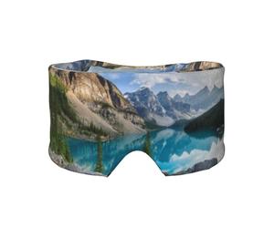 Cache-oreilles et yeux doux avec imprimé de belles montagnes pour adultes - Housse de protection pour soulager la sieste de voyage