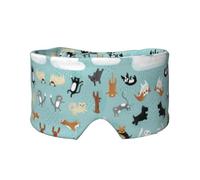 Cache-oreilles et yeux doux imprimé chats et chiens pluvieux pour adultes Housse de protection pour soulager la sieste de voyage