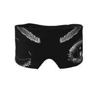 Cache-oreilles et yeux doux imprimé cils pour adultes - Couverture de protection pour le sommeil - Pour soulager la sieste