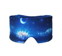 Cache-oreilles et yeux doux imprimé fleurs et lune pour adultes - Housse de protection pour le sommeil de voyage