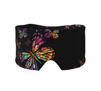 Cache-oreilles et yeux doux imprimé papillon coloré pour adultes - Housse de protection pour le sommeil de voyage