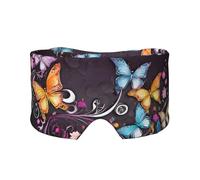Cache-oreilles et yeux doux imprimé papillons pour adultes - Housse de protection pour le sommeil de voyage
