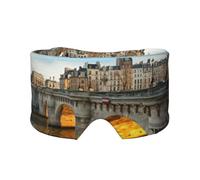 Cache-oreilles et yeux doux imprimé Paris paysage pour adultes Housse de protection pour le sommeil de voyage Soulagement de la sieste