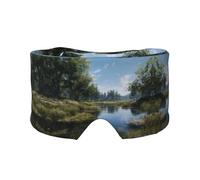 Cache-oreilles et yeux doux imprimé paysage humide pour adultes Housse de protection pour soulager la sieste de voyage