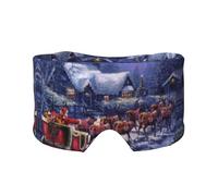 Cache-oreilles et yeux doux imprimé Père Noël et cerf pour adultes