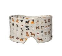 Cache-oreilles et yeux doux imprimé race de chien pour adultes Housse de protection pour soulager la sieste de voyage