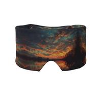 Cache-oreilles et yeux doux imprimé River and The Great Sky pour adultes - Housse de protection pour le sommeil de voyage