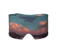 Cache-oreilles et yeux doux imprimé River and The Great Sky pour adultes - Housse de protection pour le sommeil de voyage