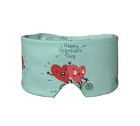 Cache-oreilles et yeux doux imprimé « Two Hearts Fall in Love On Bicycle » pour adultes