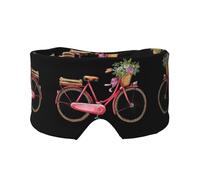 Cache-oreilles et yeux doux imprimé vélo rouge pour adultes Housse de protection pour soulager la sieste de voyage