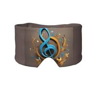 Cache-oreilles et yeux imprimés notes de musique pour adultes et enfants, pour dormir, voyage, maison, bureau, aide pour une sieste réparatrice