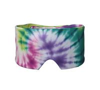 Cache-oreilles et yeux imprimés tie dye hippie pour adultes et enfants pour dormir, voyage, maison, bureau - Aide pour une sieste réparatrice