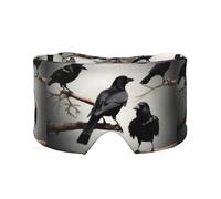 Cache-oreilles et yeux noirs avec imprimé corbeau sur une branche - Pour la maison et le bureau