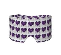 Cache-oreilles et yeux pour adultes - Motif amour violet - Bloque les yeux et les oreilles - Pour dormir, maison, bureau, voyage