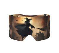 Cache-oreilles et yeux pour Halloween sorcière volante - Couverture de voyage occultante pour la maison et le bureau