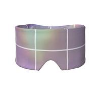 Cache-oreilles et yeux réfléchissants à imprimé carré doux et occultant pour adultes et enfants