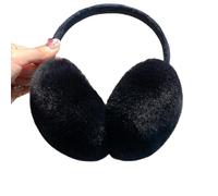 Cache-oreilles imitation fourrure de lapin pour femme hiver chaud et mignon, Noir , taille unique