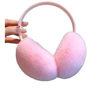 Cache-oreilles imitation fourrure de lapin pour femme hiver chaud et mignon, rose, taille unique