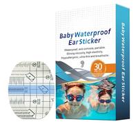 Cache-oreilles - Lot de 30 autocollants d'oreille en film PU imperméable | Protecteurs d'oreille doux et respirants pour la protection du temps de la douche | Protection d'eau confortable pour les
