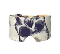 Cache-oreilles occultants pour adultes et enfants Motif tête de mort et fleurs